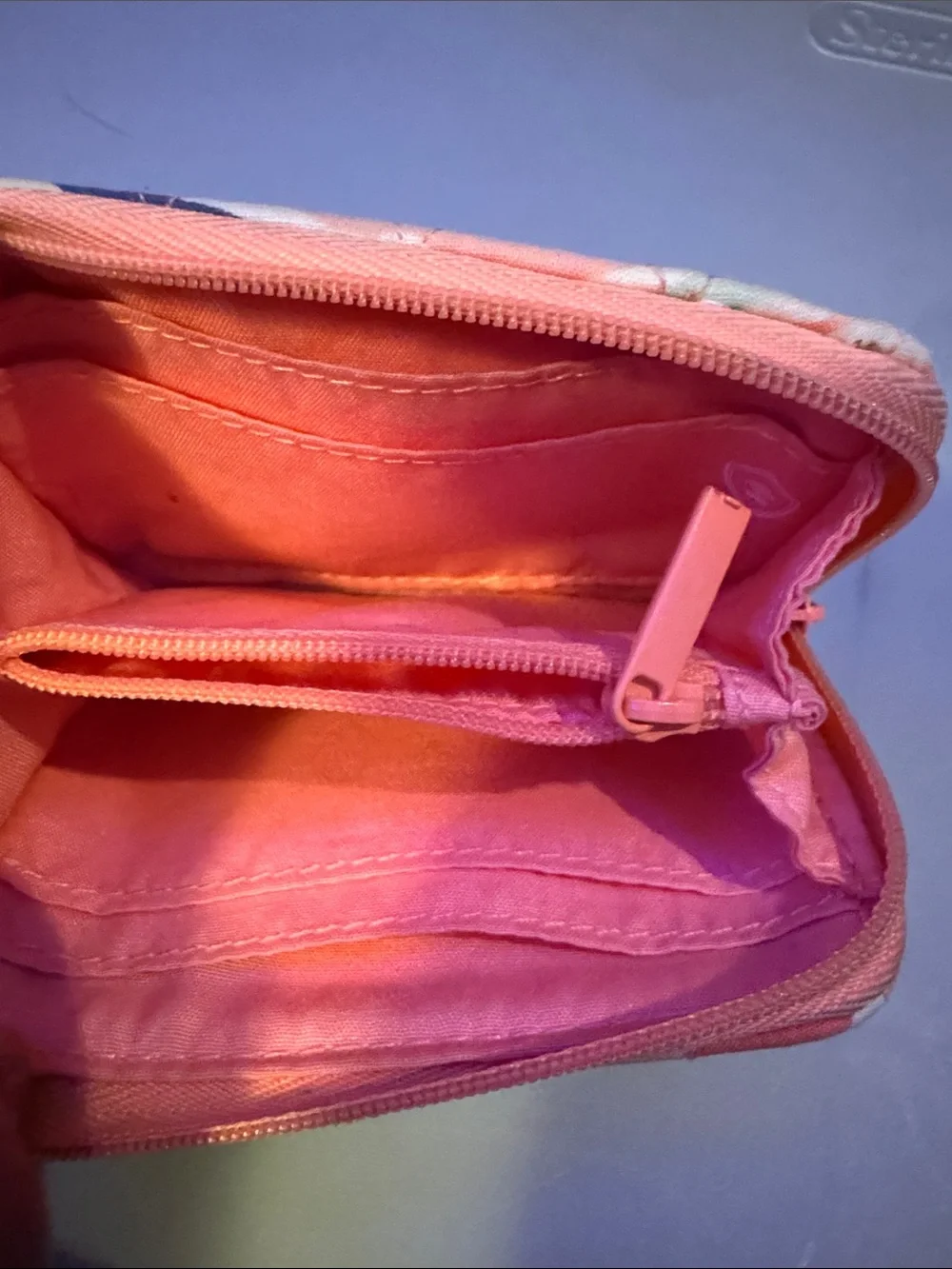 Vera Bradley Quilted Wallet - Coral Blue - Picture 2 of 2